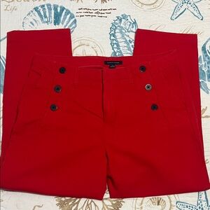 Tommy Hilfiger Women's Red Cropped Pants